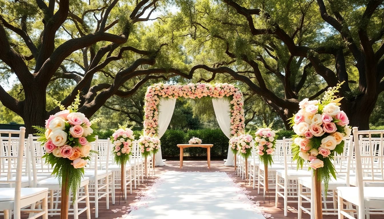 Experience a romantic setup at the Best Wedding Venue Jacksonville with elegant floral decor.