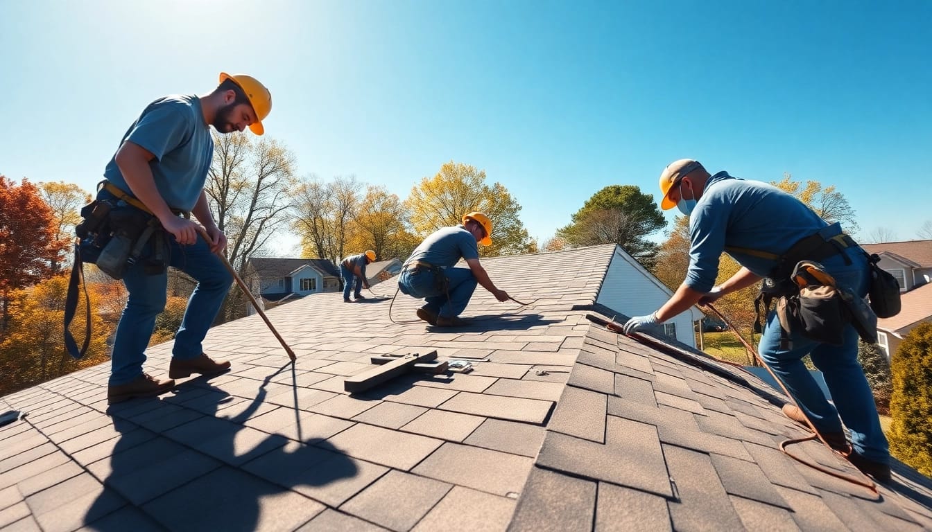 Installers providing roofing services in South Jersey while showcasing quality craftsmanship.
