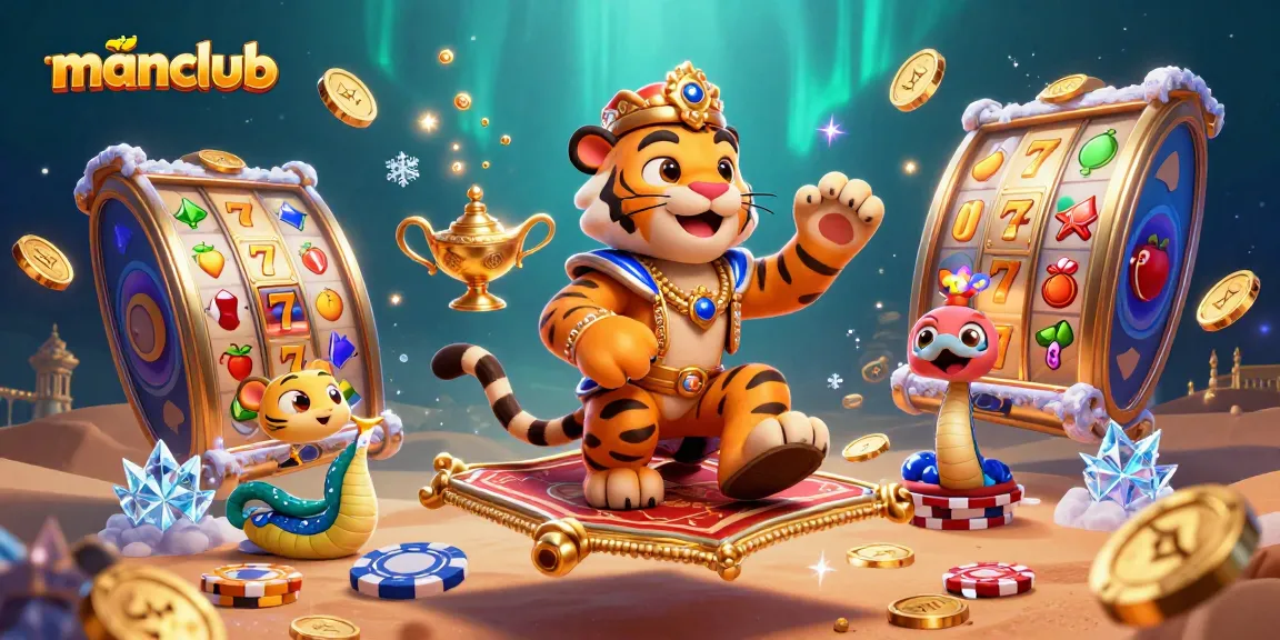 Win big at manclub with an enchanting Arabian-themed online slot game experience showcasing vibrant characters and golden treasures.