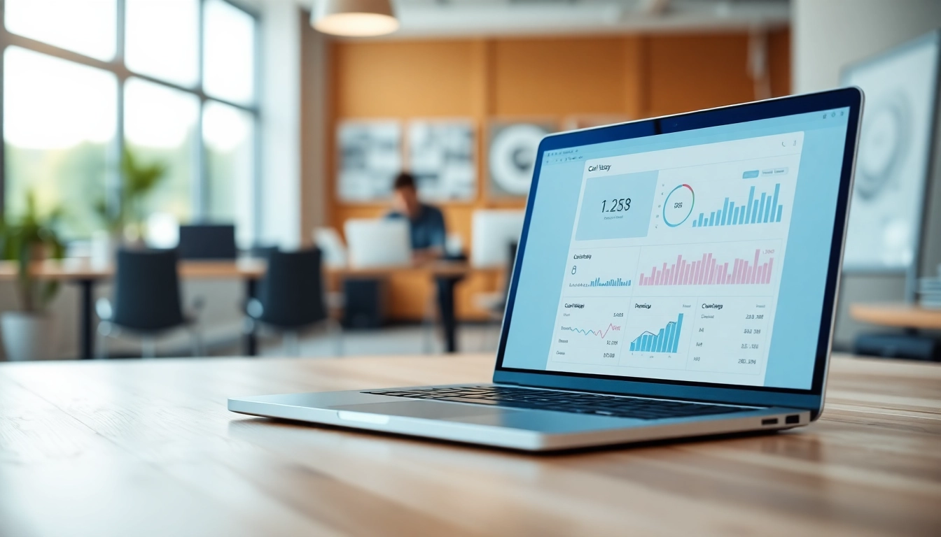 Visual representation of a call history checker app on a sleek laptop, showcasing call data insights.