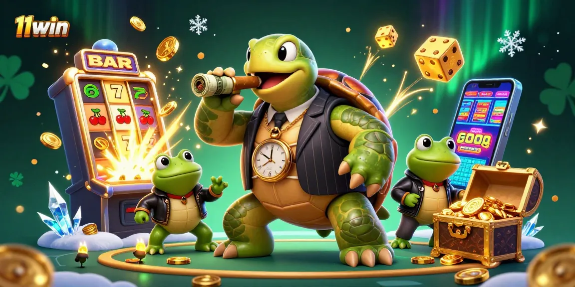Experience the excitement of 11win with a vibrant 3D casino scene featuring engaging characters and dynamic game elements.