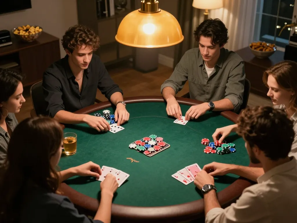 Nohu 78 players engaged in a lively poker game, focusing on strategy and teamwork.