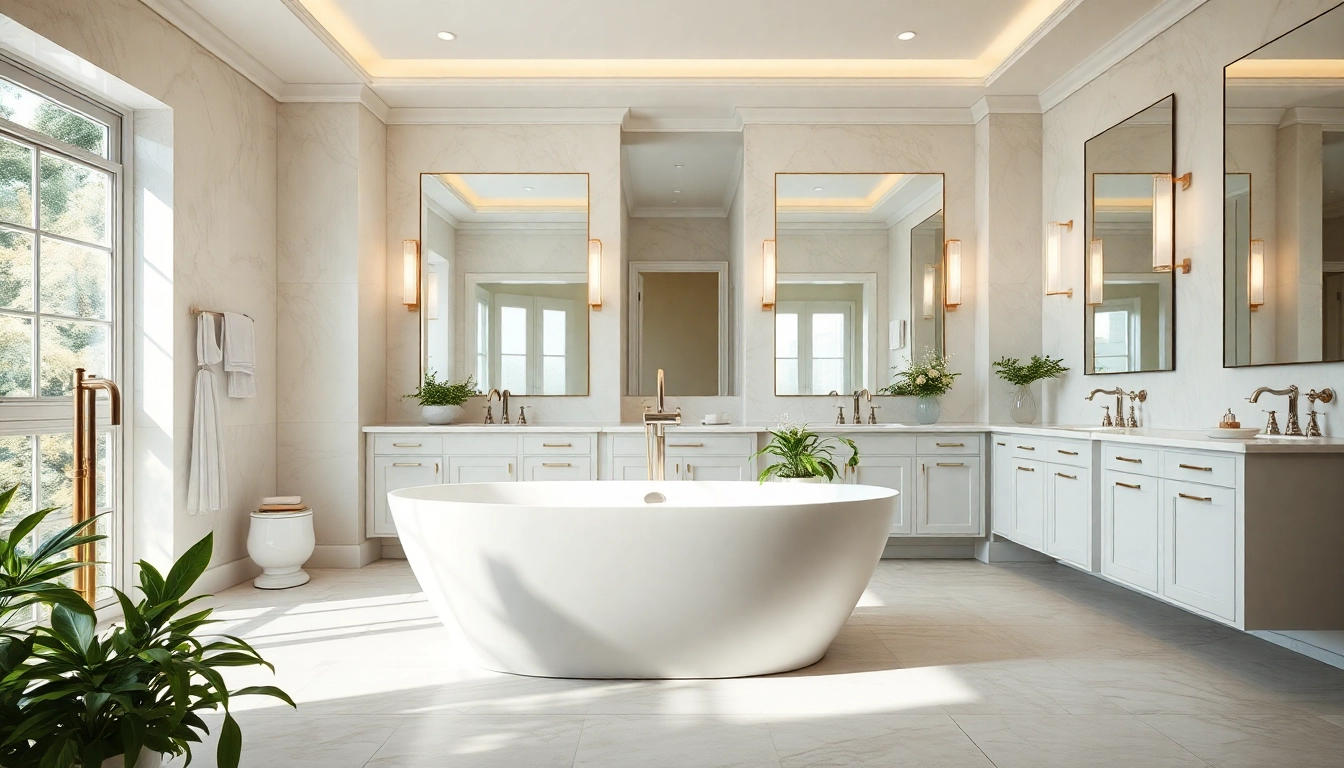 Transforming bath reconstruction into a stylish modern oasis with elegant features and natural lighting.