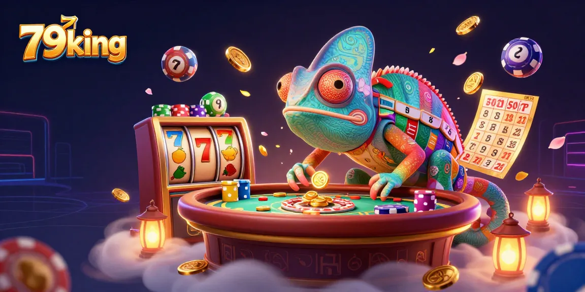 Win big with 79king's lively chameleon-themed casino experience filled with slots and lottery excitement.