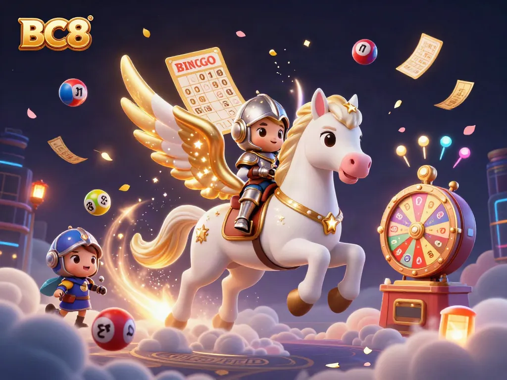 Engage in thrilling gameplay at BC8 with vibrant casino elements and festive energy.