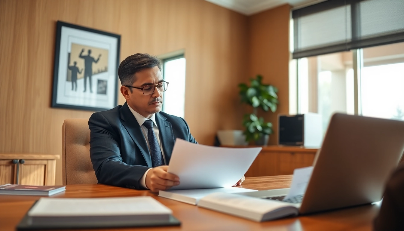 Clearwater truck accident lawyer discussing case details with a client in a professional office.