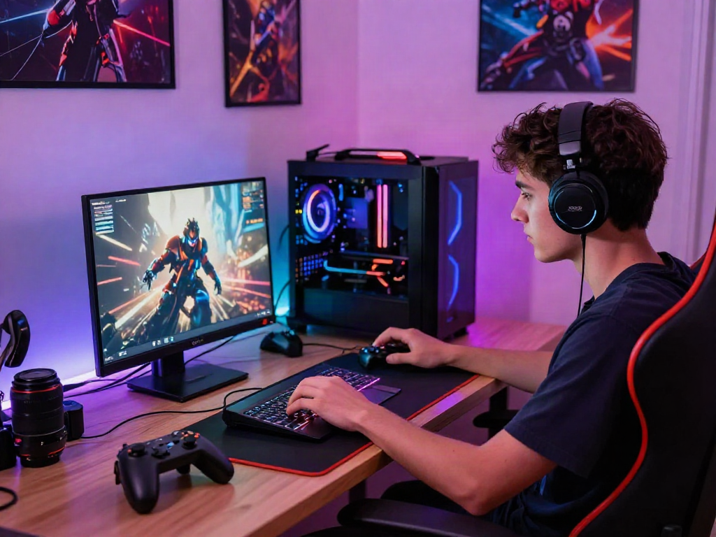 Engaging gaming scene showcasing the excitement of rokok88 slot online gaming.