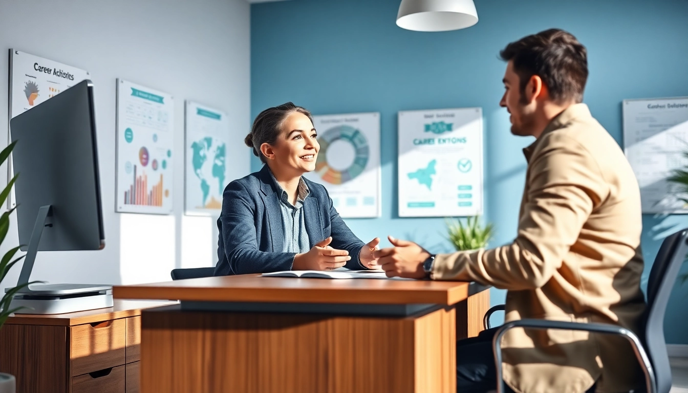 Find your ideal career through engaging discussions in a modern setting.
