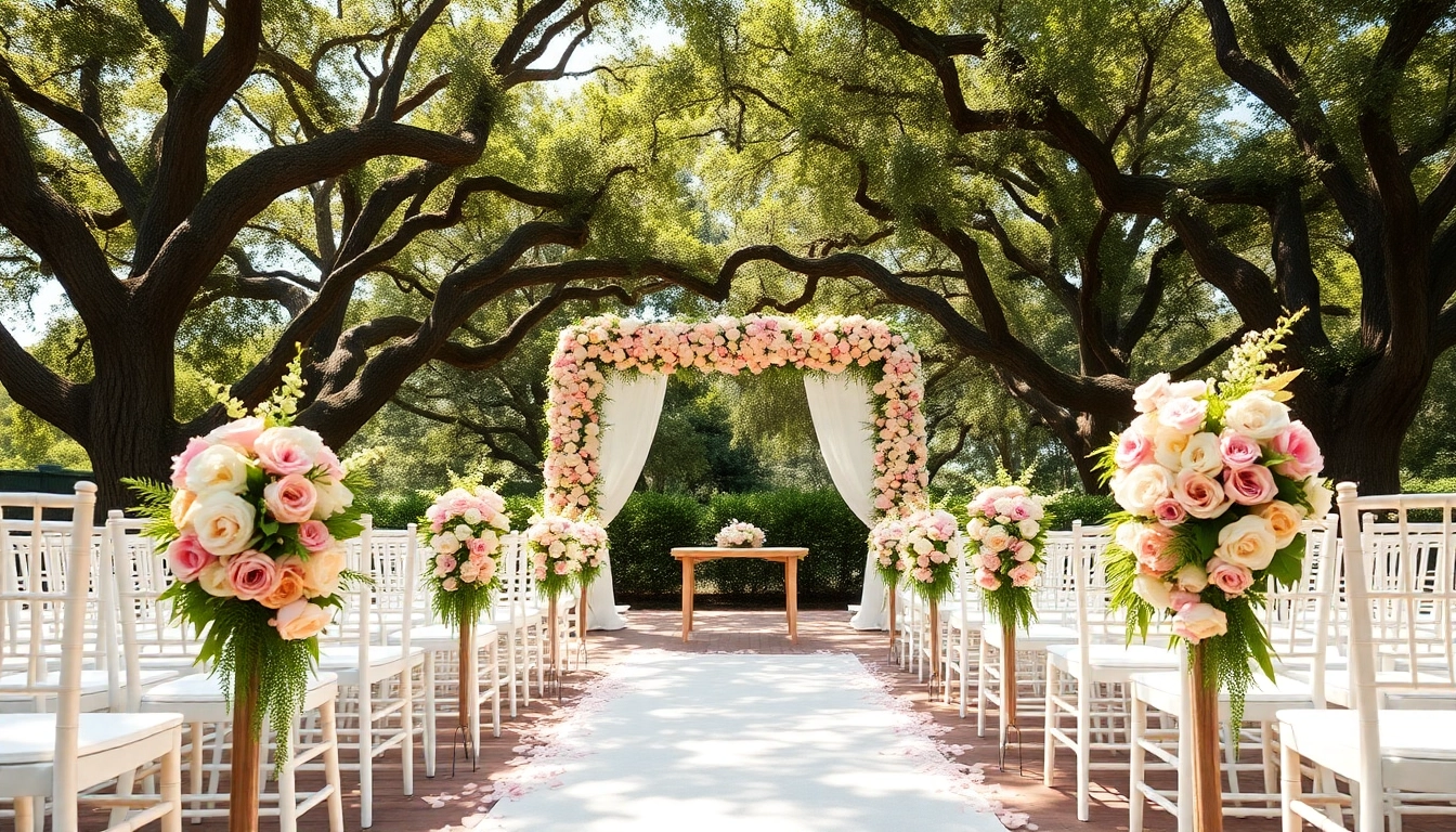 Experience a romantic setup at the Best Wedding Venue Jacksonville with elegant floral decor.