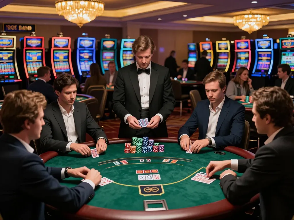 Players engage in high-stakes poker action at LV88 bet casino, showcasing vibrant atmosphere and strategic gameplay.