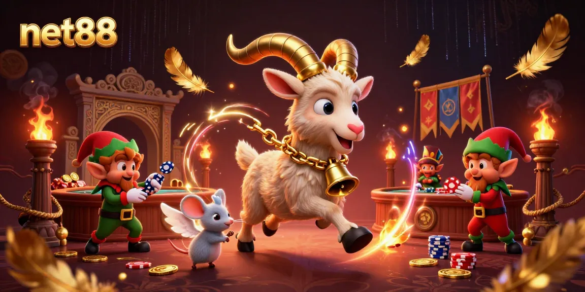 Join the festive holiday-horror fun at net88's casino with Krampus goat and mischievous elves!