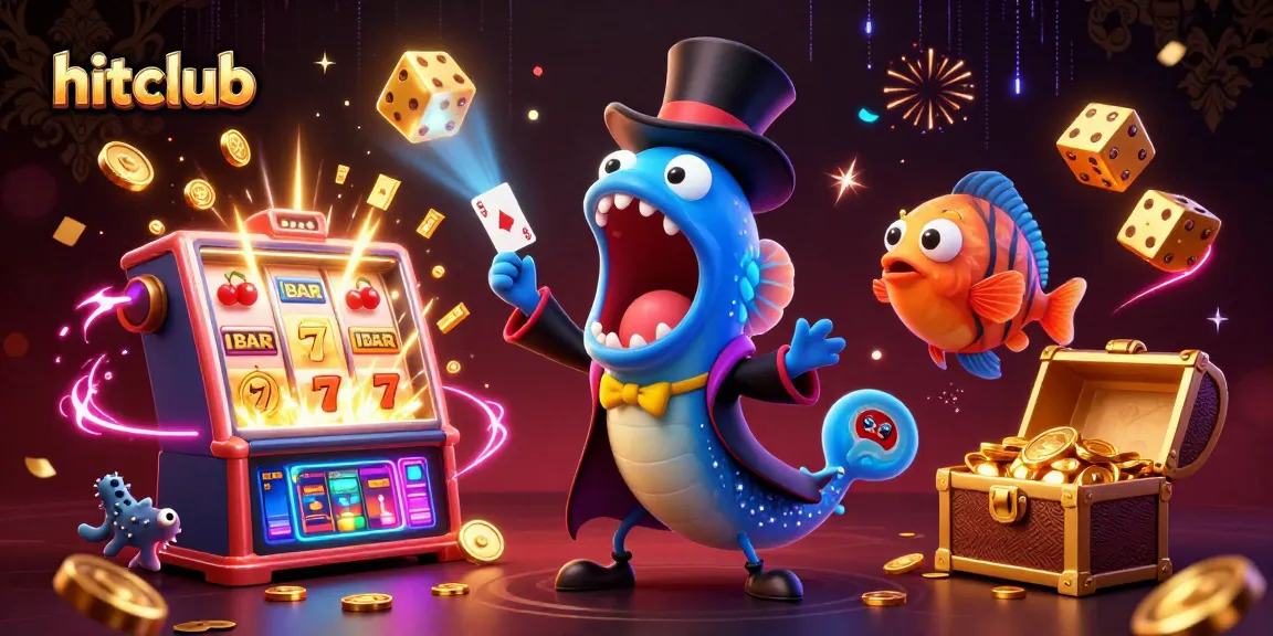 Engage with hitclub as a magical underwater casino showcases card tricks and slot jackpots.